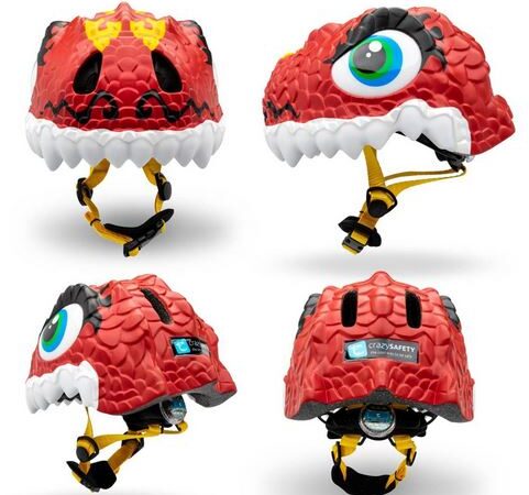 Casco infantil de animales Dinosaurio Crazy Safety: imagen 2