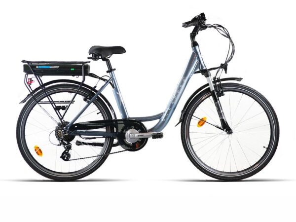 Bicicleta eléctrica urbana Prowen CTB 26 pulgadas azul con cuadro de aluminio