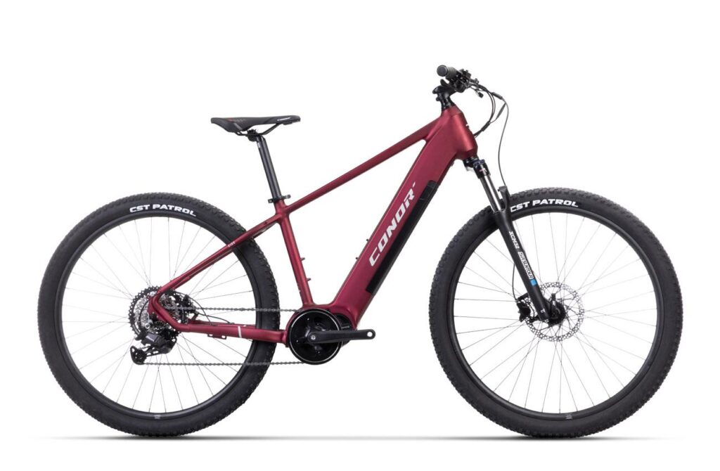 Bicicleta eléctrica de montaña Conor KIRK roja de 29 pulgadas