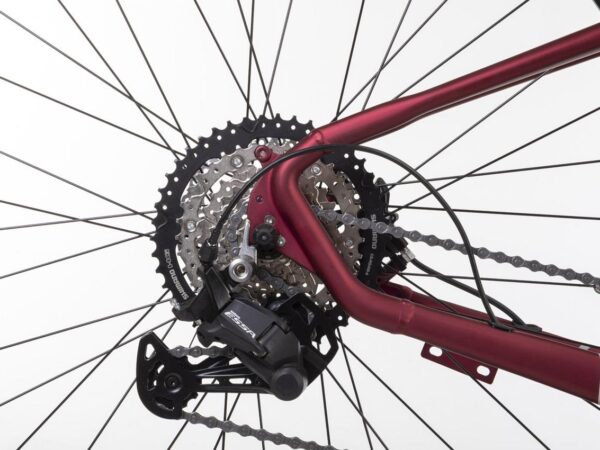 Cassette Shimano de 8 velocidades de la bicicleta eléctrica Conor KIRK roja