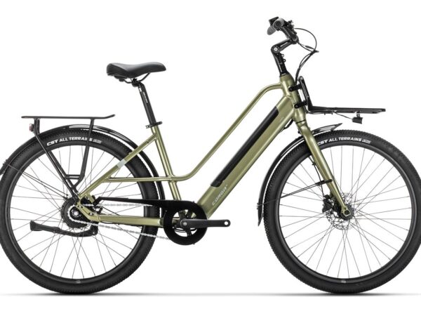 Bicicleta electrica urbana Conor Lisboa verde con cambio automatico