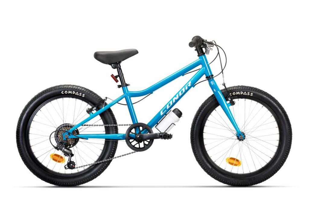 Bicicleta infantil Conor KID 20 pulgadas azul con cambio Shimano de 6 velocidades, vista lateral