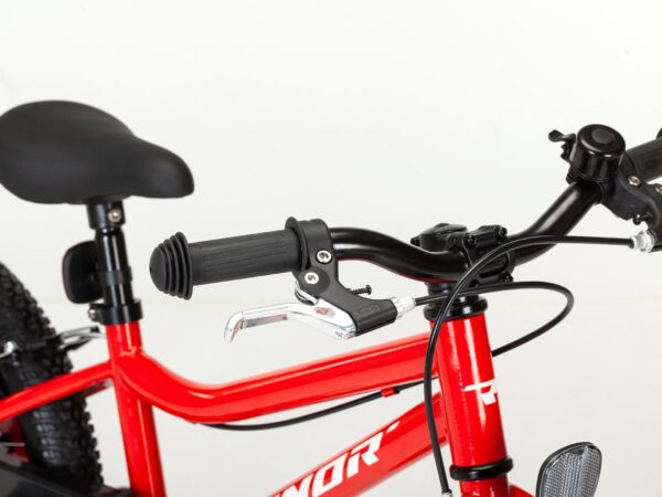 Manillar, timbre y manetas de freno de medida infantil de la bicicleta Conor KID 16 pulgadas roja