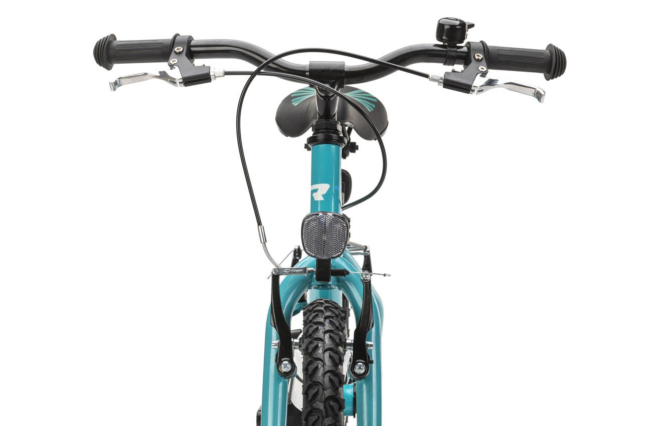 Manillar con manetas de freno infantiles y timbre de la bicicleta Conor KID 18 pulgadas azul turquesa