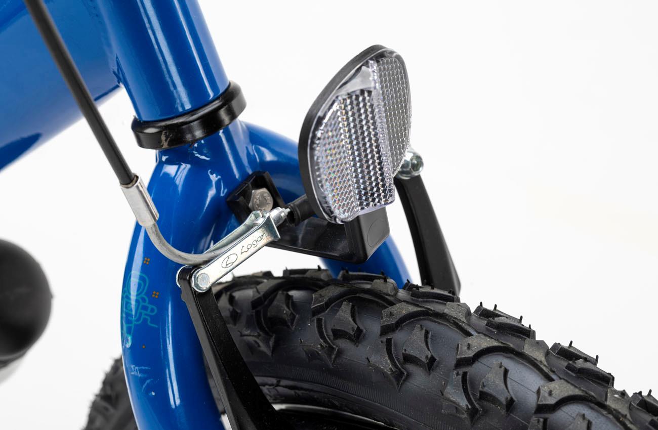 Freno V-brake delantero y reflector blanco de la bicicleta infantil Conor KID 18 pulgadas azul