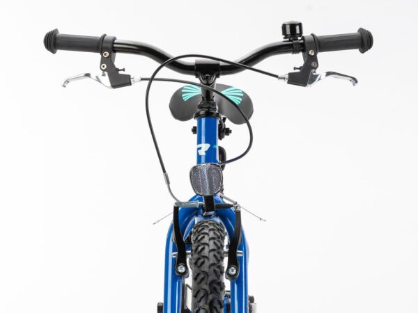 Manillar con timbre y manetas de freno de la bicicleta infantil Conor KID 18 pulgadas azul, vista frontal