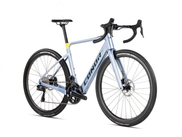 Bicicleta electrica de carretera Conor WRC E-Volcano Ultegra Di2 de carbono en color gris