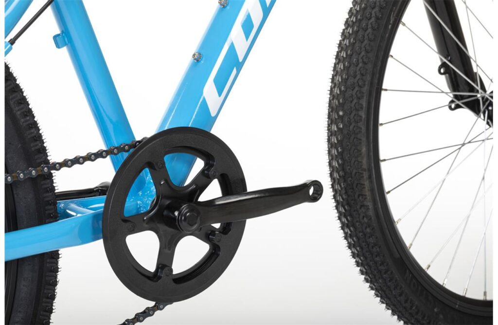 Plato de 38 dientes con protector de cadena de la bicicleta Conor Junior 24 pulgadas azul