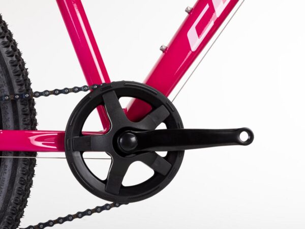 Plato único de 38 dientes con protector de la bicicleta Conor Junior 24 mixta fucsia